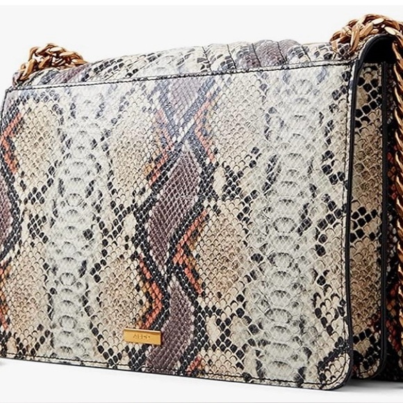 ALDO Snake Print Chain Border Crossbody Bag NWT - Picture 6 of 8
